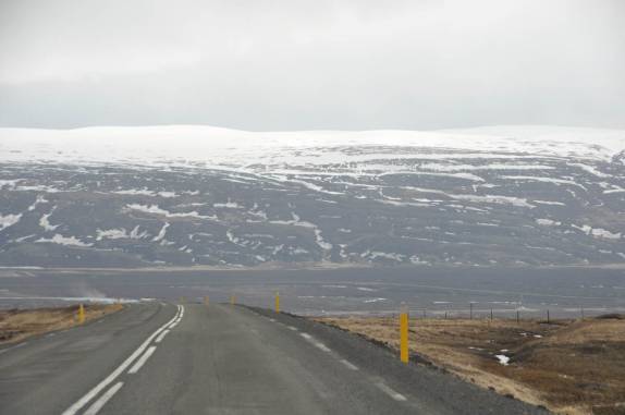 A ring road, principal estrada no norte da Islândia